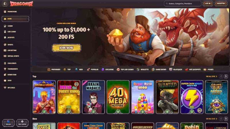 Dragonia Casino pokies selection NZ